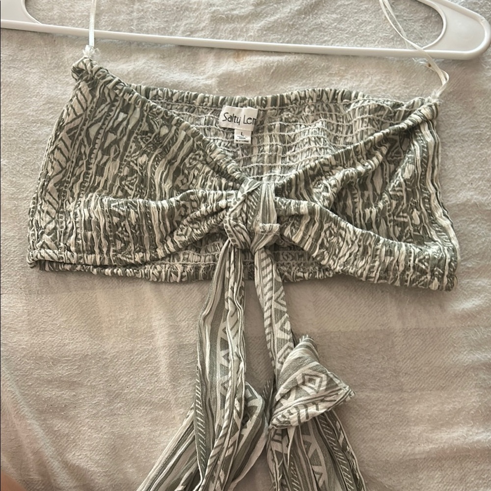 Gray Patterned Women's Tank Top